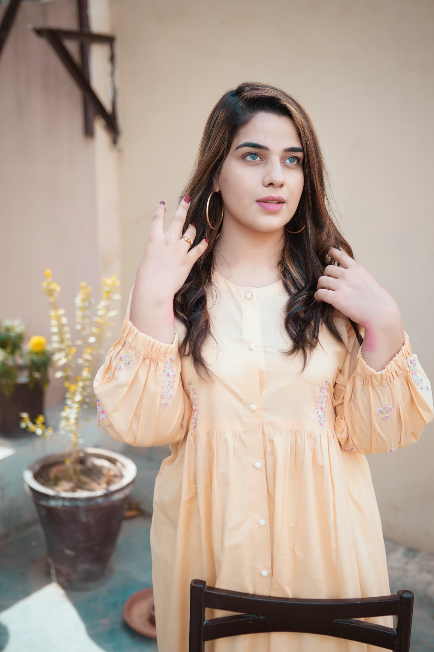 Sunlit Grace – Embroidered Lawn Maxi Dress ☀️🌿