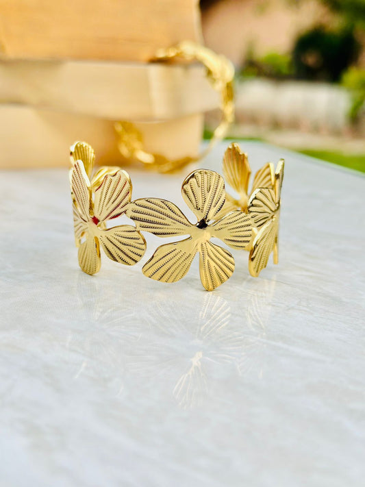 Floral Cuff Bracelet